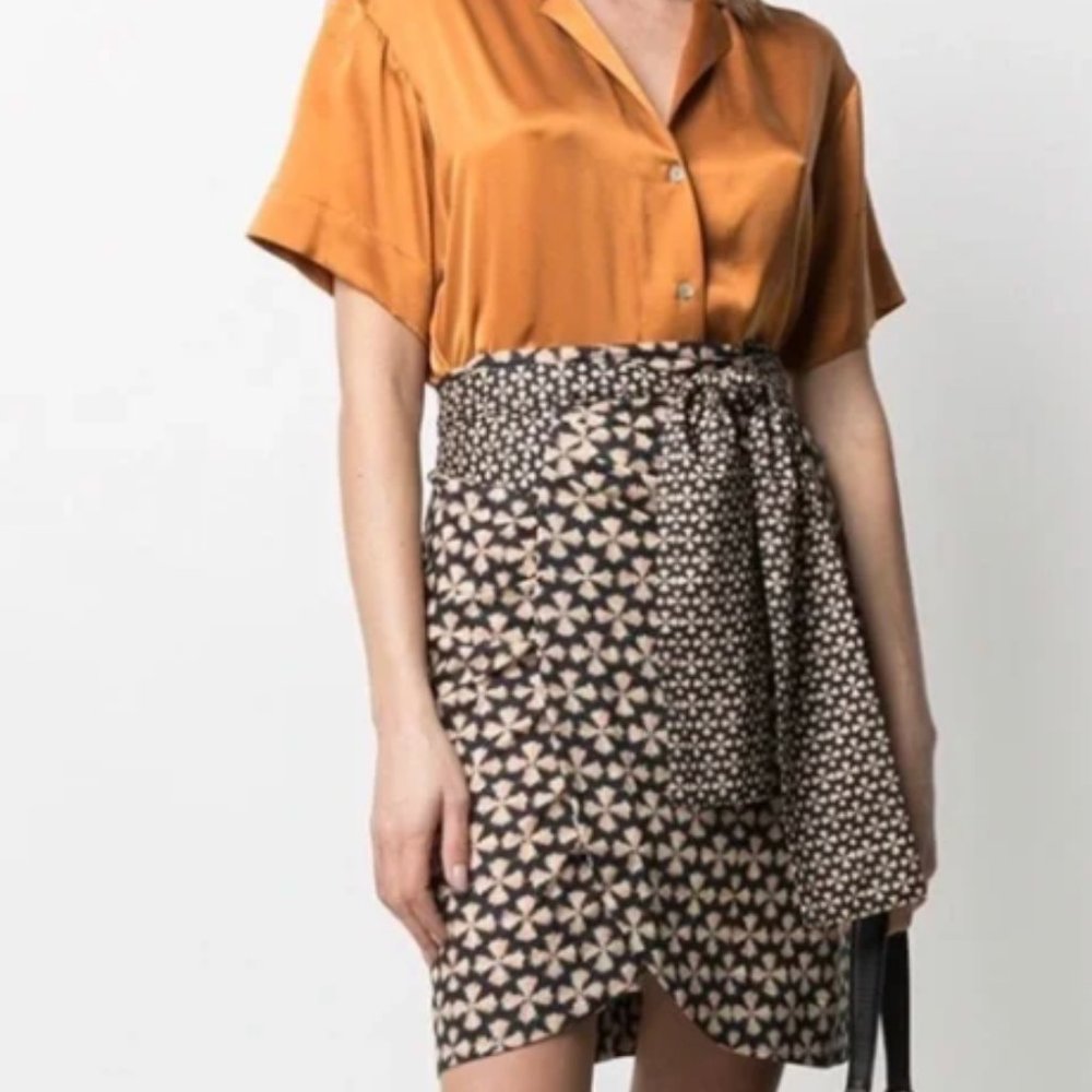 Bash Carmen Floral Print Asymmetric Wrap Skirt